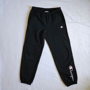 Womens Champion‎ Black Jogger Pant Size Small Reverse Weave